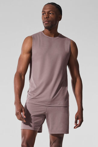Alo Yoga Conquer Muscle Tank - Mushroom in Saudi Arabia