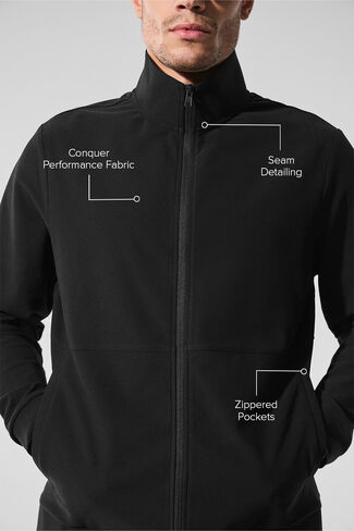 الو يوجا كونكر ماكس سحاب كامل للرقبة - أسود in Kuwait