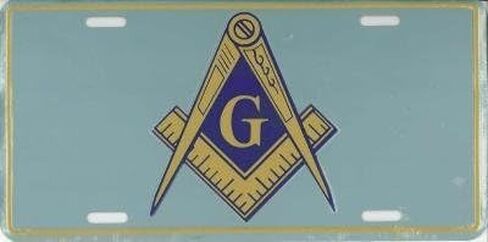 Masonic Emblem Front Novelty License Plate 6x12 in Saudi Arabia