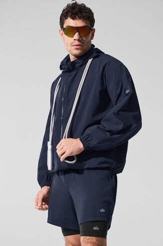 Alo Yoga Vantage Nylon Ripstop Track Jacket - Navy in Saudi Arabia