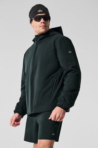 Alo Yoga Elemental Full-Zip Jacket - Charcoal Green in Saudi Arabia