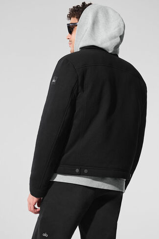 Alo Yoga Ease Trucker Jacket - Black in Saudi Arabia