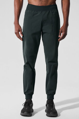Alo Yoga Co-Op Pant (Long) - Charcoal Green in Saudi Arabia