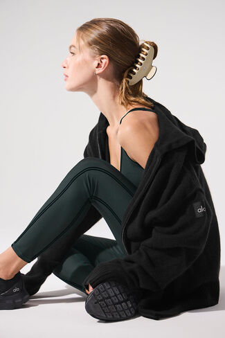 Alo Yoga Wool Cashmere New Class Full Zip Hoodie - Black in Saudi Arabia