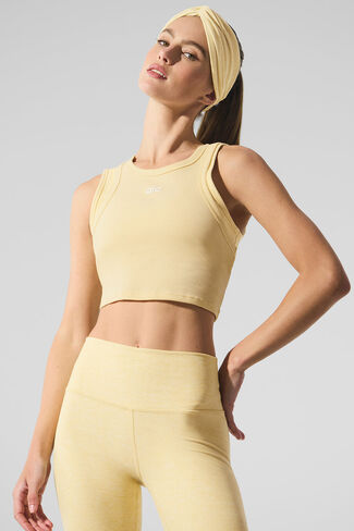 ألو يوجا أسباير تانك - زبدة دافئة/أبيض in Kuwait