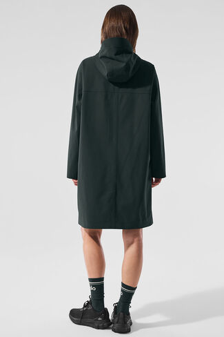 Alo Yoga Rain Or Shine Long Coat - Charcoal Green in Saudi Arabia