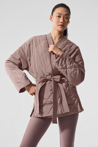 Alo Yoga Urbanite Wrap Puffer - Mushroom in Saudi Arabia