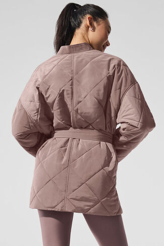 Alo Yoga Urbanite Wrap Puffer - Mushroom in Saudi Arabia