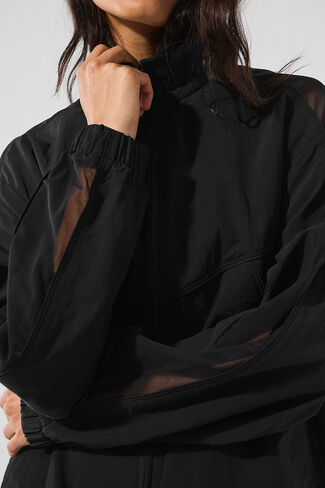 Alo Yoga Origin Full-Zip Track Jacket - Black in Saudi Arabia