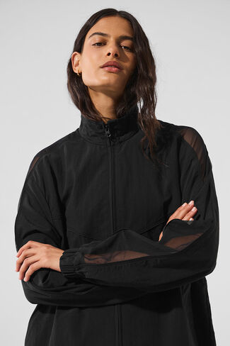 Alo Yoga Origin Full-Zip Track Jacket - Black in Saudi Arabia