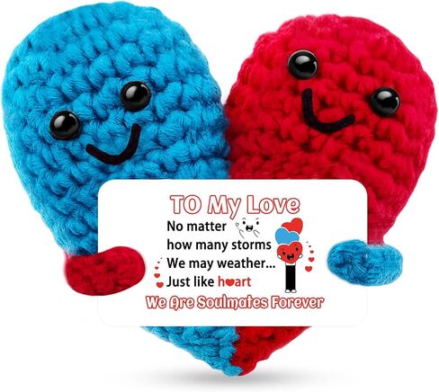 Sister Birthday Gifts Sister Heart Gift from Sisters Bestie Mini Positive Handmade Heart Crochet Emotional Inspirational Support Gifts for Women Christmas Valentine in Saudi Arabia