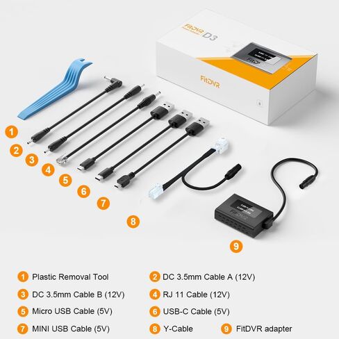 محول طاقة كاميرا داش (4 دبابيس) لمرسيدس بنز، شاشة LED مصدر طاقة USB، سهل التركيب، مخرج 5 فولت 12 فولت، لكاميرا داش كام، رادار، D3-023 in Saudi Arabia