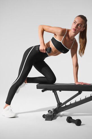 Alo Yoga Airlift High Waist Charger 7/8 Legging - Black/White in Saudi Arabia