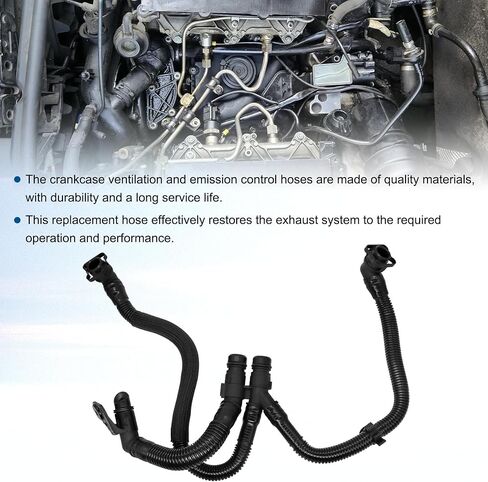 Crankcase Breather Vent Hose Compatible with Volkswagen Touareg A4 A5 A6 A8 Q7 Cylinder Ventilation Pipe 2010 2011 2012 2013 2014 2015 2016 2017 2018,Replace 06E103217AD 06E103217AF in Saudi Arabia