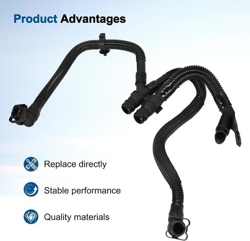 Crankcase Breather Vent Hose Compatible with Volkswagen Touareg A4 A5 A6 A8 Q7 Cylinder Ventilation Pipe 2010 2011 2012 2013 2014 2015 2016 2017 2018,Replace 06E103217AD 06E103217AF in Saudi Arabia