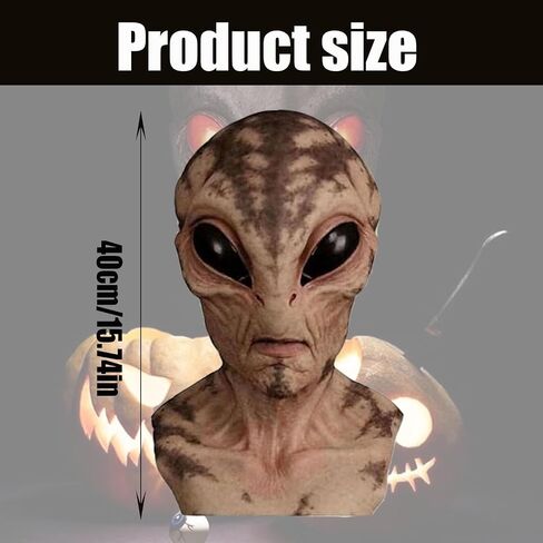 2025 New Alien Masks for Adults, Realistic Alien Mask, Party Skeleton Headsets, Alien Funny Mask, Realistic Latex Full Head Masks for Halloween in Saudi Arabia