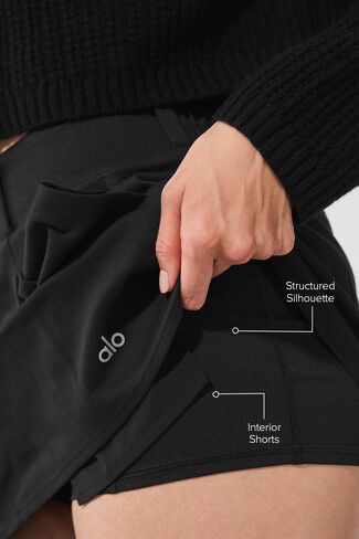 تنورة ألو يوجا جود دايز ميني - أسود in Kuwait