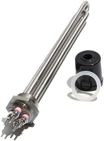 DN25 32MM G1 "عنصر تسخين المياه بالطاقة الشمسية 120 فولت 220 فولت عشرة سخان مقاومة 1500W2500W3500W4500W5500W مع كوب (مع صامولة، 120V_5500W 330 مم) in Kuwait