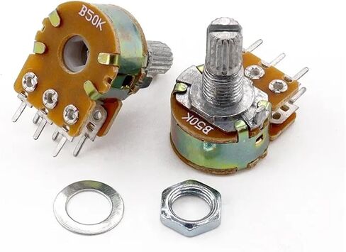 100pcs/lot WH148 Single Potentiometer Dual Potentiometer B1K 2K5K10K20K 50K 100K 500K(Single 50K) in Saudi Arabia