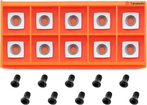 11mm with 2'' Radius Carbide Inserts Cutters(11x11x2.0mm-R50 with Screws) Replacement for Woodworking Fits Woodturning lathe Tools. in Kuwait