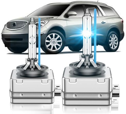 Fit for Buick 2008-2012 Enclave CX CXL 2011-2013 Regal 2010-2013 LaCrosse D1S HID Xenon Headlight Bulbs, 350% Brightness, High Low Beam Light Bulb, 8000K White Blue, Plug and Play, Pack of 2 in Saudi Arabia