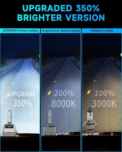 Fit for Buick 2008-2012 Enclave CX CXL 2011-2013 Regal 2010-2013 LaCrosse D1S HID Xenon Headlight Bulbs, 350% Brightness, High Low Beam Light Bulb, 8000K White Blue, Plug and Play, Pack of 2 in Saudi Arabia