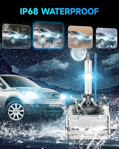 Fit for Buick 2008-2012 Enclave CX CXL 2011-2013 Regal 2010-2013 LaCrosse D1S HID Xenon Headlight Bulbs, 350% Brightness, High Low Beam Light Bulb, 8000K White Blue, Plug and Play, Pack of 2 in Saudi Arabia