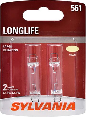 SYLVANIA - 561 Long Life Miniature - Bulb, Ideal for Interior Lighting – Cargo, License Plate and More (Contains 2 Bulbs) in Saudi Arabia
