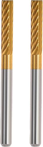 CAELUM 9901 Cylinder Tungsten Carbide Cutter, High-Performance Rotary Carving Bit, Metal Grinding Carving Tool Drill Bits, 1/8 In Shank Diameter for Die Grinder Kits, Silver, 3 Pcs in Kuwait