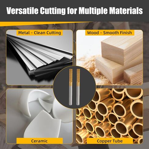 CAELUM 9901 Cylinder Tungsten Carbide Cutter, High-Performance Rotary Carving Bit, Metal Grinding Carving Tool Drill Bits, 1/8 In Shank Diameter for Die Grinder Kits, Silver, 3 Pcs in Kuwait