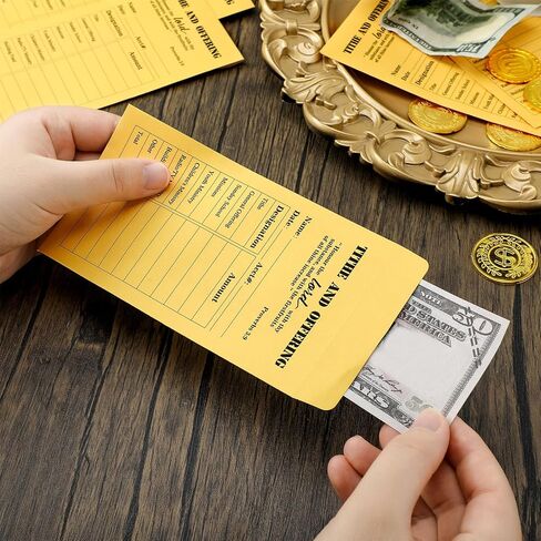 500 Pcs Tithes and Offering Envelopes for Church 6.3 x 3.5 Inches Church Supplies Tithe Envelopes for Church Saving Money Donation Supplies in Saudi Arabia