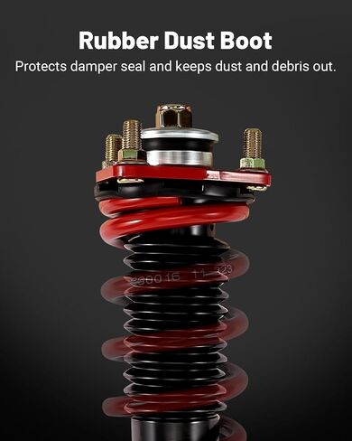 EVIL ENERGY Coilovers Compatible for Lexus IS300 2000-2005, for Lexus IS200 1999-2005, Height Adjustable Twin-Tube Coilovers Suspension Kit for Comfortable Ride, Red in Saudi Arabia