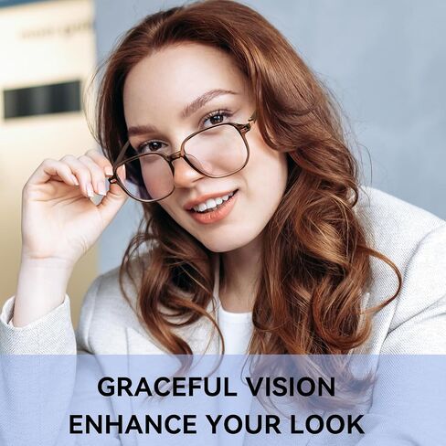 Dollger Blue Light Glasses for Women Oversized Blue Light Blocking Computer Screen Glasses Clear Big Frames Eyeglasses Gray in Kuwait