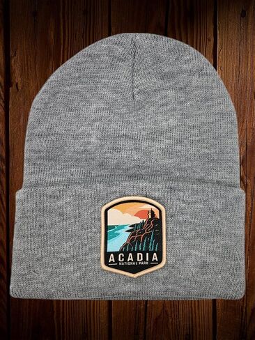 Acadia National Park Beanie with Woven Patch in Saudi Arabia