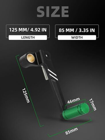 Gear Shifter for ZX6R,CNC Motorcycle Shift Lever for ZX 6R 2019-2025 - Green in Saudi Arabia