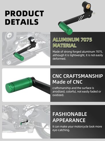 Gear Shifter for ZX6R,CNC Motorcycle Shift Lever for ZX 6R 2019-2025 - Green in Saudi Arabia