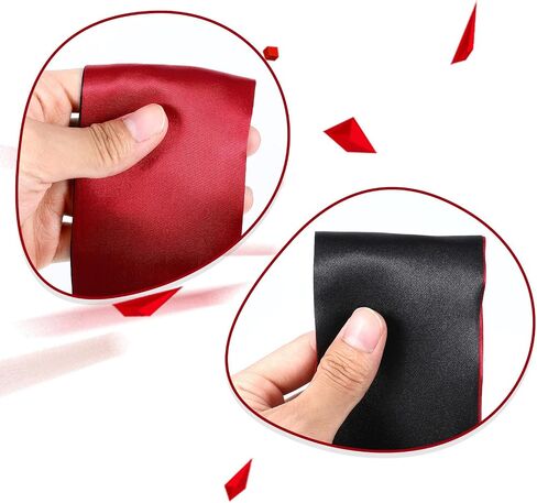 Satin Eye Mask Sleep Mask, 2pcs 59inch Soft Blindfold Valentine Gift for Couples Travel Nap Meditation(2 Two-Toned) in Saudi Arabia
