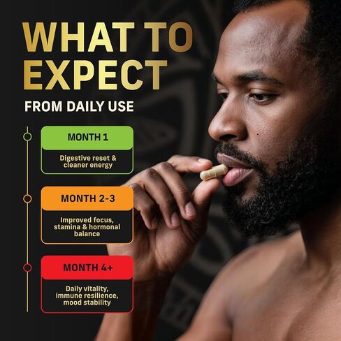 Multivitamin for Men with Sea Moss, Black Seed Oil, Ashwagandha, Turmeric Bladderwrack, Burdock,Vitamin C, Elderberry, Manuka, Yellow Dock | Daily Men's Vitamins and Minerals supplement in Saudi Arabia