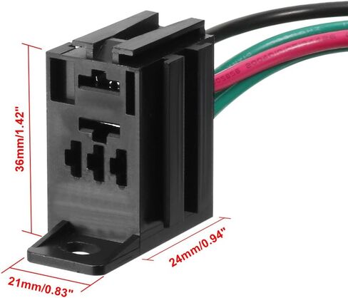 uxcell 10pcs 12V DC 5-Pin 30/40Amp Interlocking Relay Socket Harness Base Style SPDT Black in Saudi Arabia