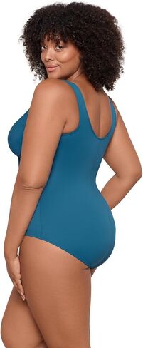Miraclesuit Women's Swimwear Plus Size Pin Point Oceanus Soft Cup Tummy Control One Piece Swimsuit in Saudi Arabia