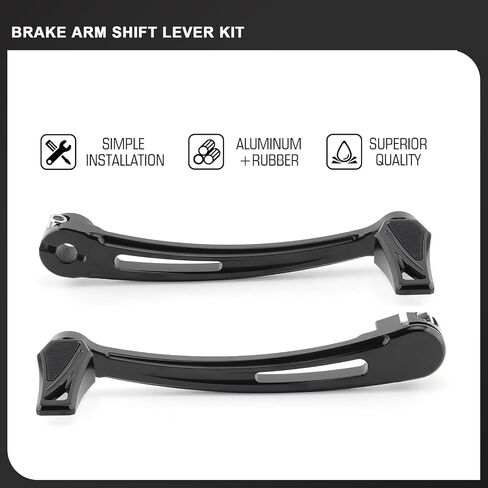 Brake Arm Kit Long Phantom Shift Levers Heel Toe Shifter Pegs for Harley 2014-2023 Touring Road King Street Glide Electra Glides Road Glides Trike (Black) in Saudi Arabia