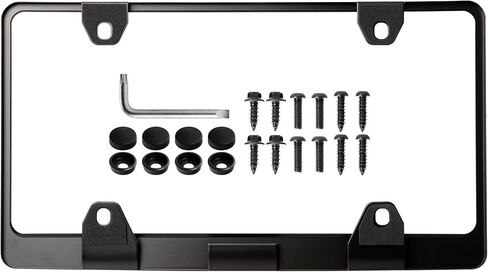S2000 License Plate Frame – Stealth Black Powder Coat UV Resistant STAINLESS METAL Plate Holder - One Piece - Compatible with 2000-2009 S2000 AP1 / AP2 (3D RAISED LETTER with MOUNTING HARDWARE) in Saudi Arabia