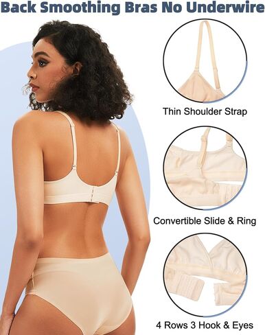 حمالات صدر عميقة على شكل حرف V للنساء حمالة صدر مثلثة كروس لاسلكية حمالة صدر بدون خياطة حمالة صدر مثيرة منخفضة القطع بدون حشوة in Kuwait