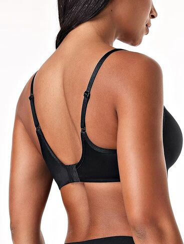 Deyllo Women's Underwire Bra Full Coverage Padded Cup T Shirt Bras Back Smoothing in Saudi Arabia