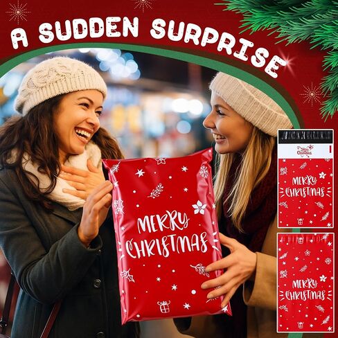 180 Pieces Christmas Mailers 6 x 9 Inch Matte Mailing Envelope Snowflake Shipping Bags Self Adhesive Packaging Bag for Candy, Christmas Party Favors, Waterproof in Saudi Arabia
