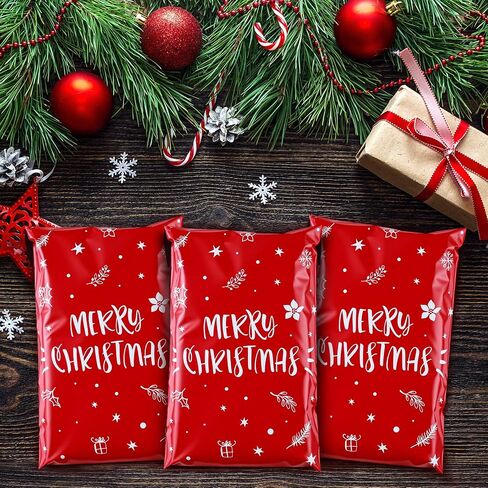 180 Pieces Christmas Mailers 6 x 9 Inch Matte Mailing Envelope Snowflake Shipping Bags Self Adhesive Packaging Bag for Candy, Christmas Party Favors, Waterproof in Saudi Arabia