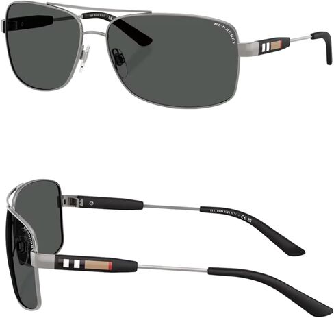 BURBERRY BE3074 Rectangle Shape Metal Sunglasses with Luxury Eyewear Kit in Saudi Arabia