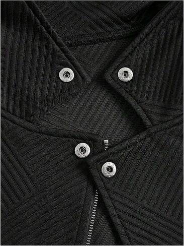 GORGLITTER Women's Zip Up Motorcycle Jacket Casual Long Sleeve Lapel Collar Moto Biker Bomber Jackets Outwear in Saudi Arabia