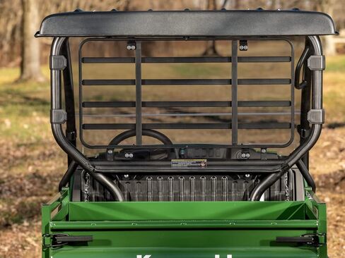 الزجاج الأمامي الخلفي SuperATV متوافق مع 2017+ Kawasaki Mule SX | 1/4 بوصة بولي كربونات ملون بشكل خفيف - أقوى 250 مرة من الزجاج | يحمي من الحطام والأشعة فوق البنفسجية | صنع في الولايات المتحدة الأمريكية in Saudi Arabia