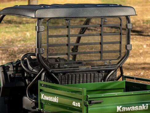 الزجاج الأمامي الخلفي SuperATV متوافق مع 2017+ Kawasaki Mule SX | 1/4 بوصة بولي كربونات ملون بشكل خفيف - أقوى 250 مرة من الزجاج | يحمي من الحطام والأشعة فوق البنفسجية | صنع في الولايات المتحدة الأمريكية in Saudi Arabia